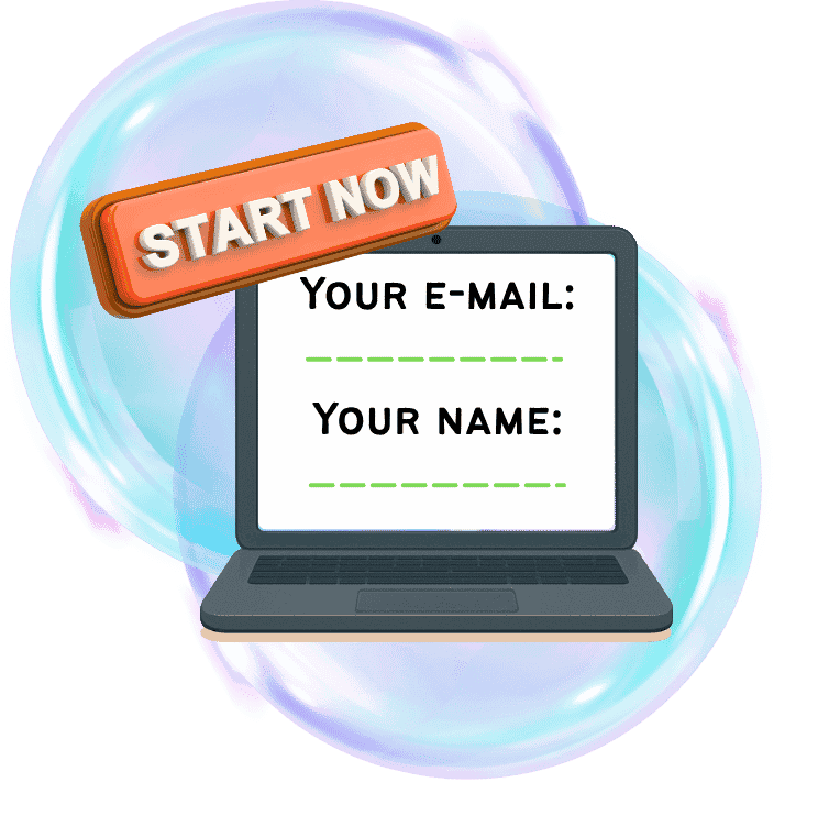 Enter Name & Email Illustration